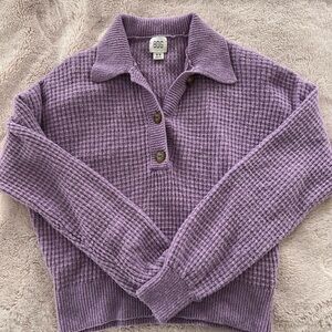 Purple collard sweater from Urban Outfitters